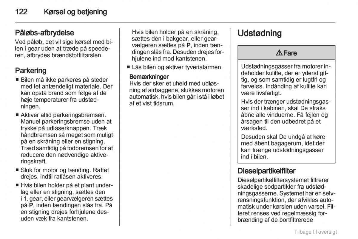 Opel Astra J IV 4 ejere handbog / page 122