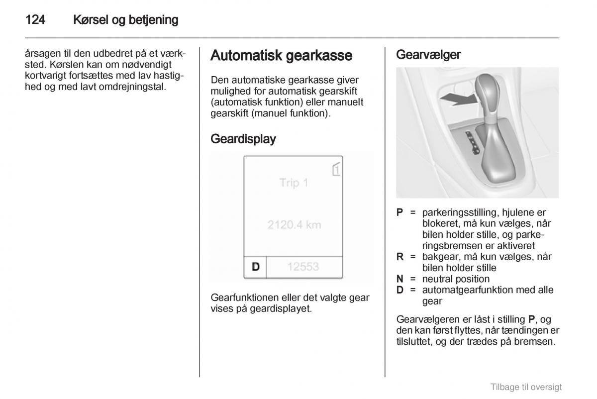 Opel Astra J IV 4 ejere handbog / page 124