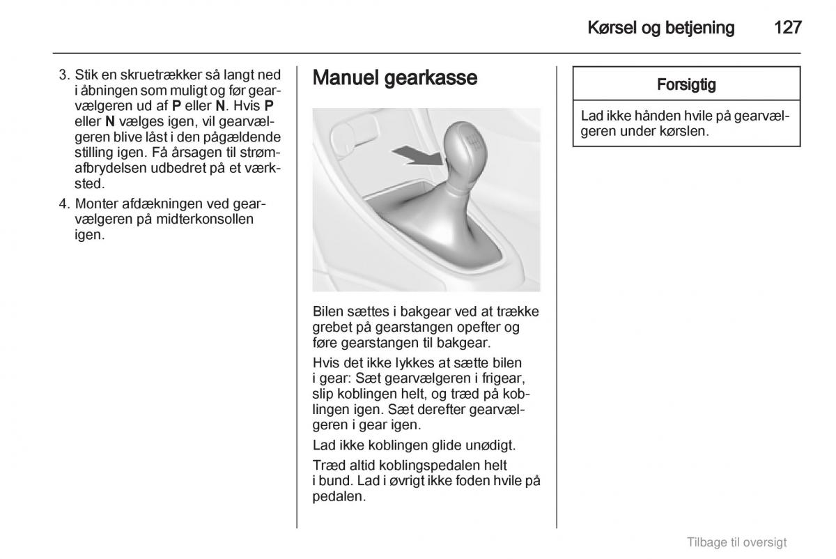 Opel Astra J IV 4 ejere handbog / page 127