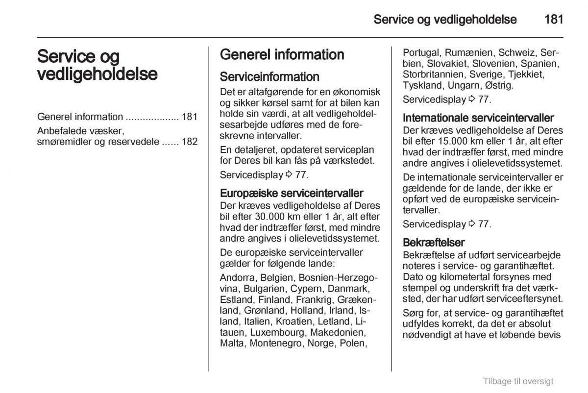 Opel Astra J IV 4 ejere handbog / page 181