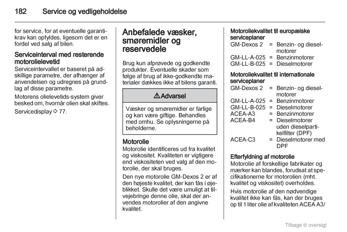 Opel Astra J IV 4 ejere handbog / page 182