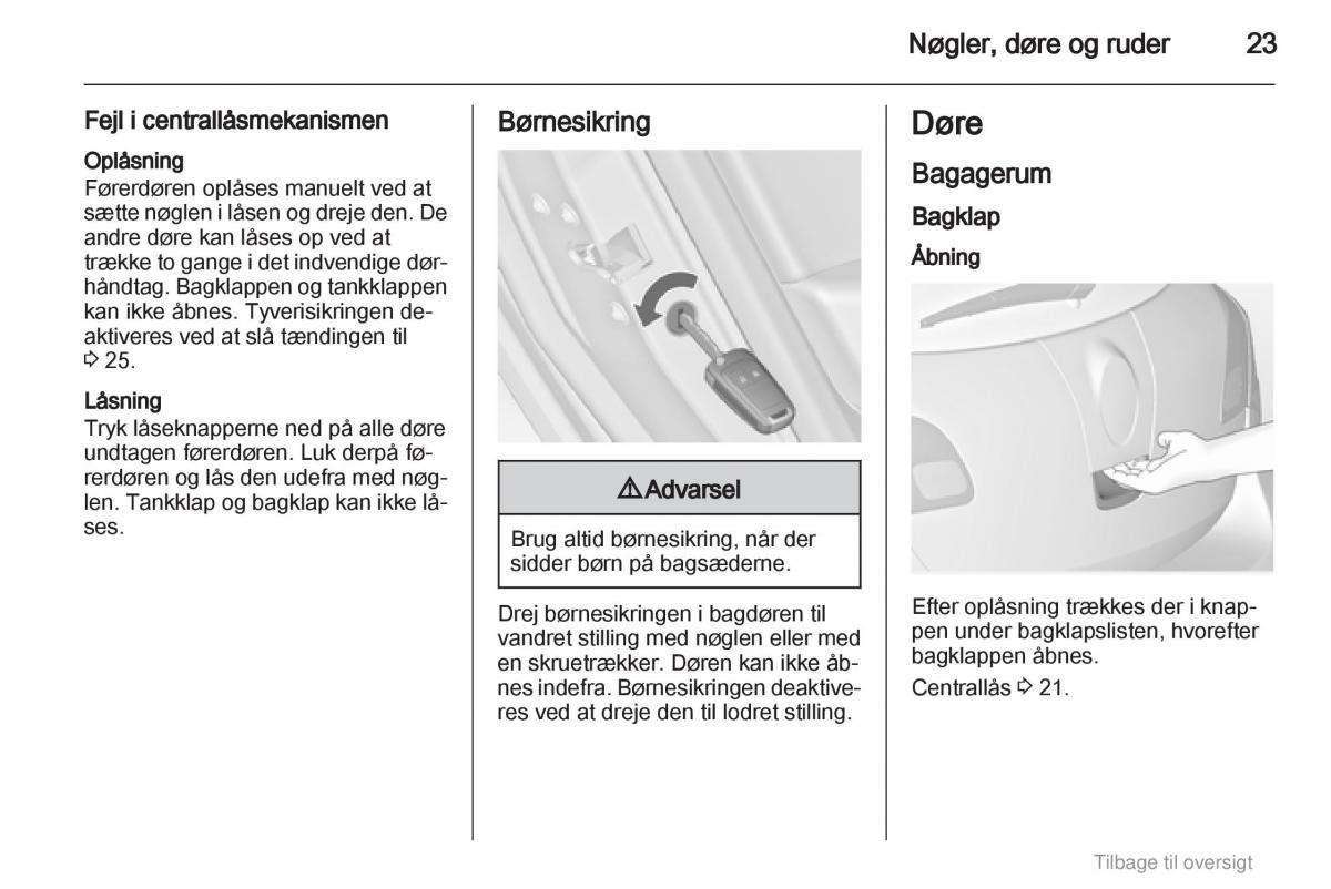 Opel Astra J IV 4 ejere handbog / page 23