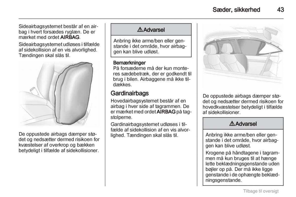 Opel Astra J IV 4 ejere handbog / page 43