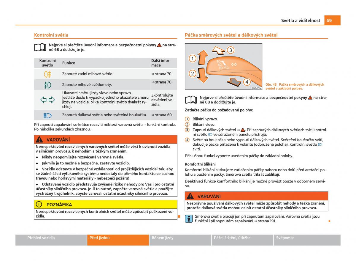 Skoda Citigo navod k obsludze / page 70