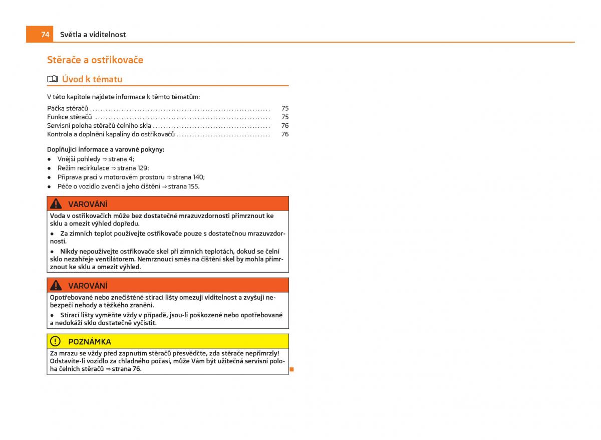 Skoda Citigo navod k obsludze / page 75