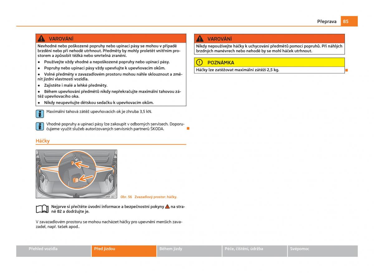 Skoda Citigo navod k obsludze / page 86