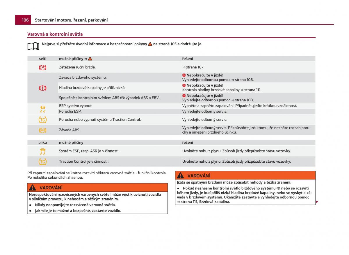 Skoda Citigo navod k obsludze / page 107