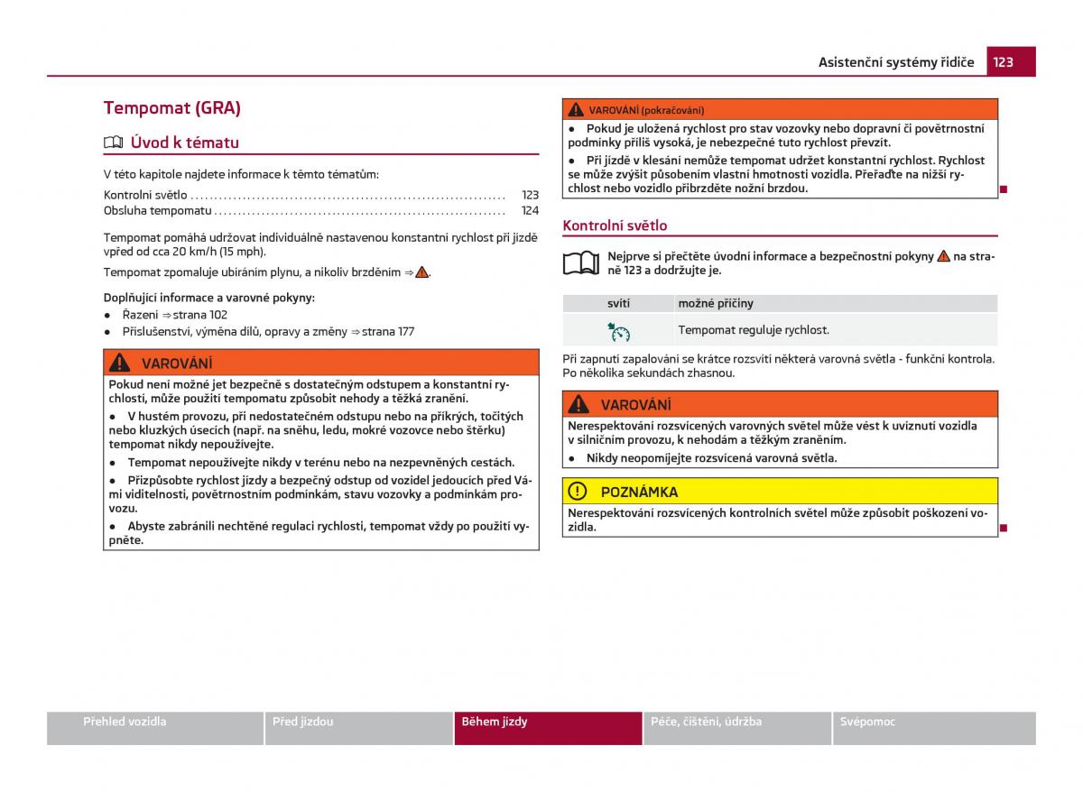 Skoda Citigo navod k obsludze / page 124