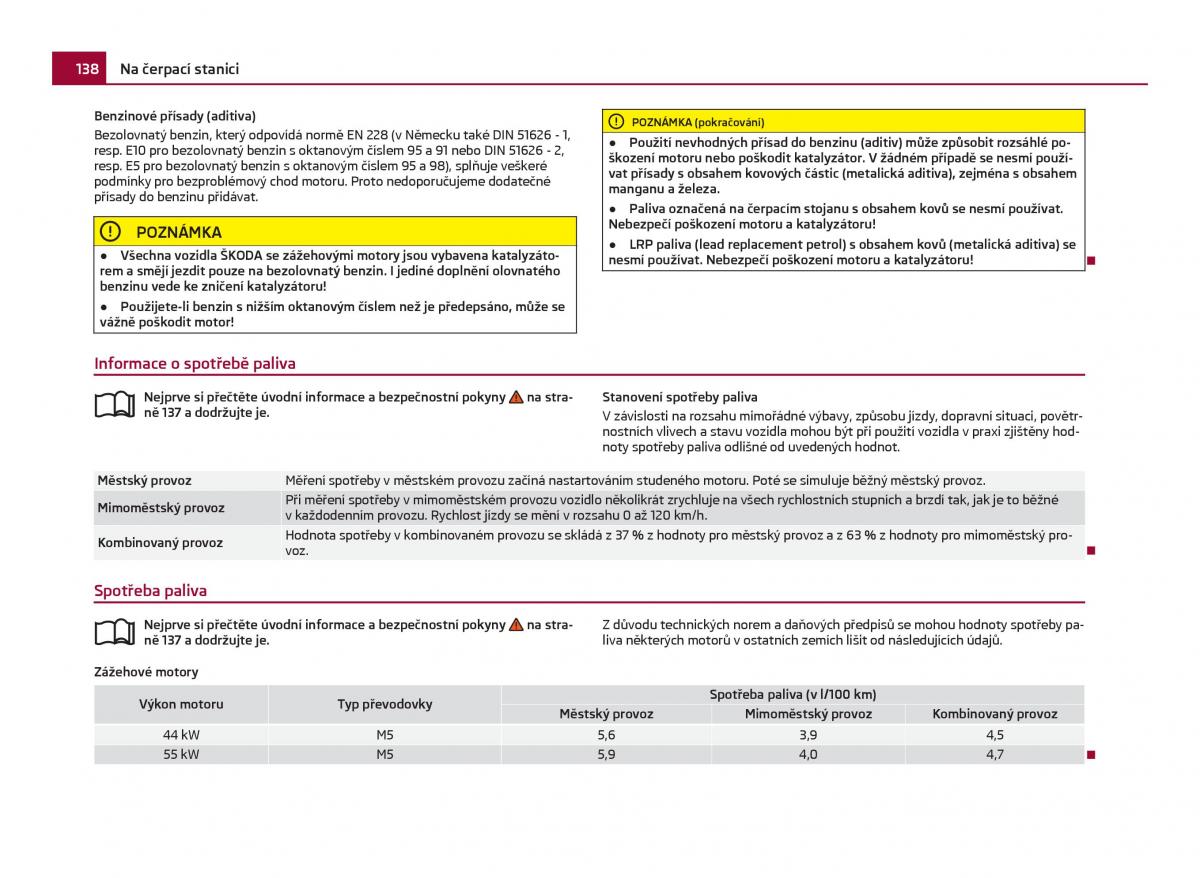 Skoda Citigo navod k obsludze / page 139