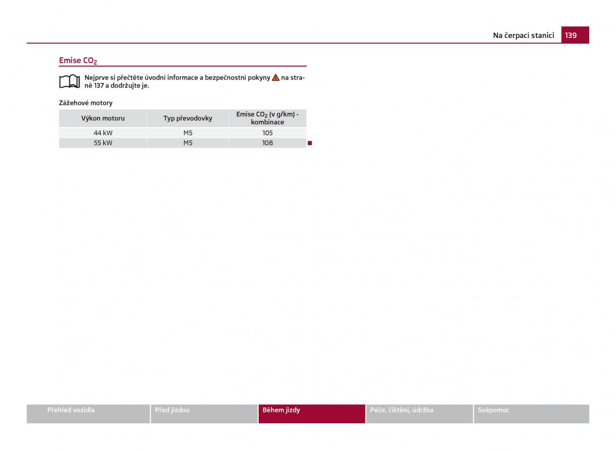 Skoda Citigo navod k obsludze / page 140