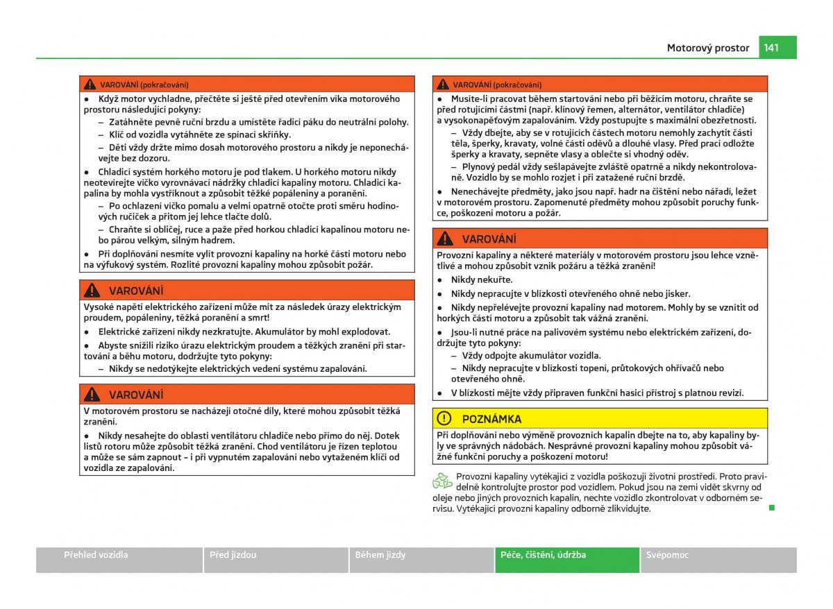 Skoda Citigo navod k obsludze / page 142