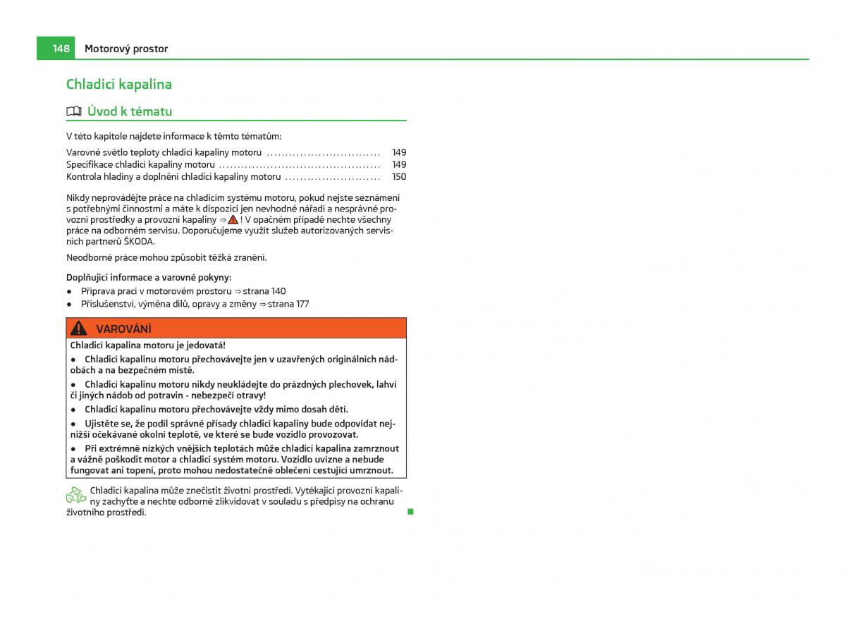 Skoda Citigo navod k obsludze / page 149