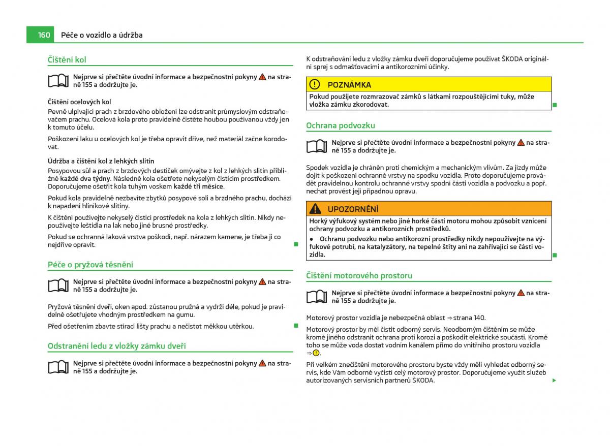 Skoda Citigo navod k obsludze / page 161