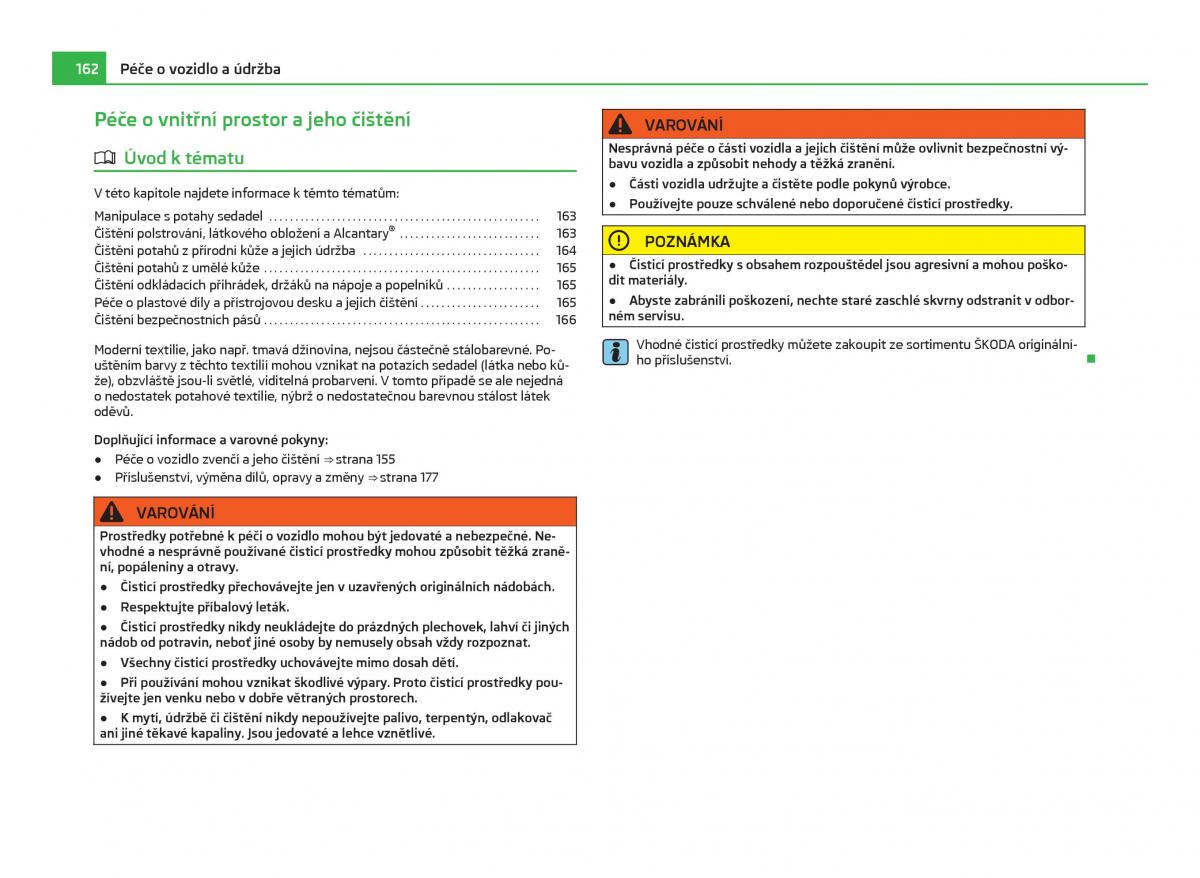 Skoda Citigo navod k obsludze / page 163