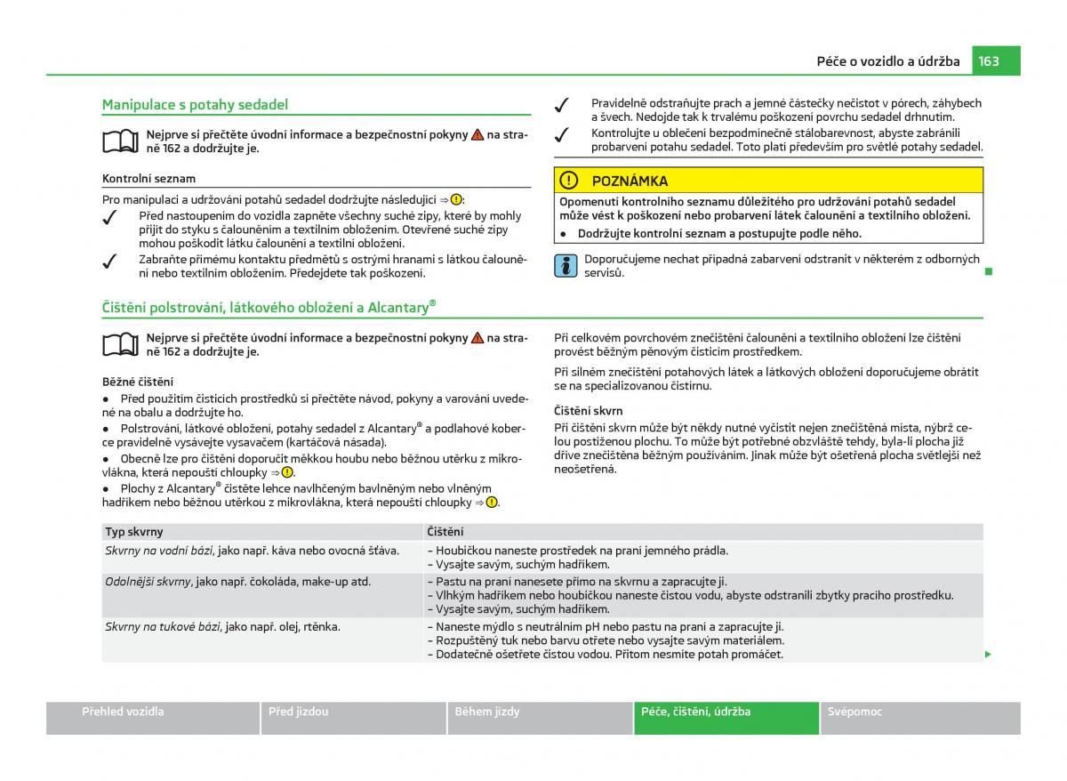 Skoda Citigo navod k obsludze / page 164