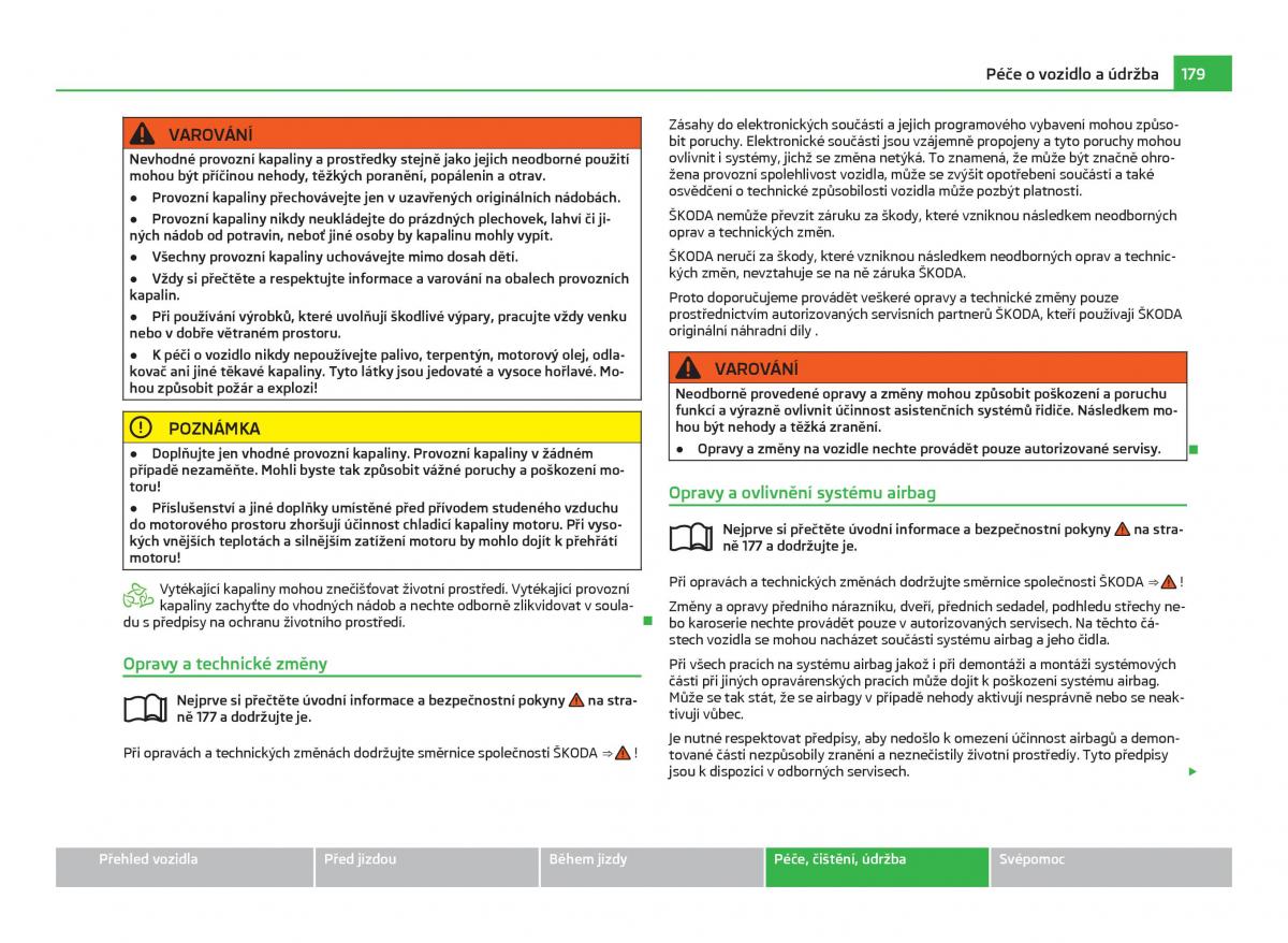 Skoda Citigo navod k obsludze / page 180