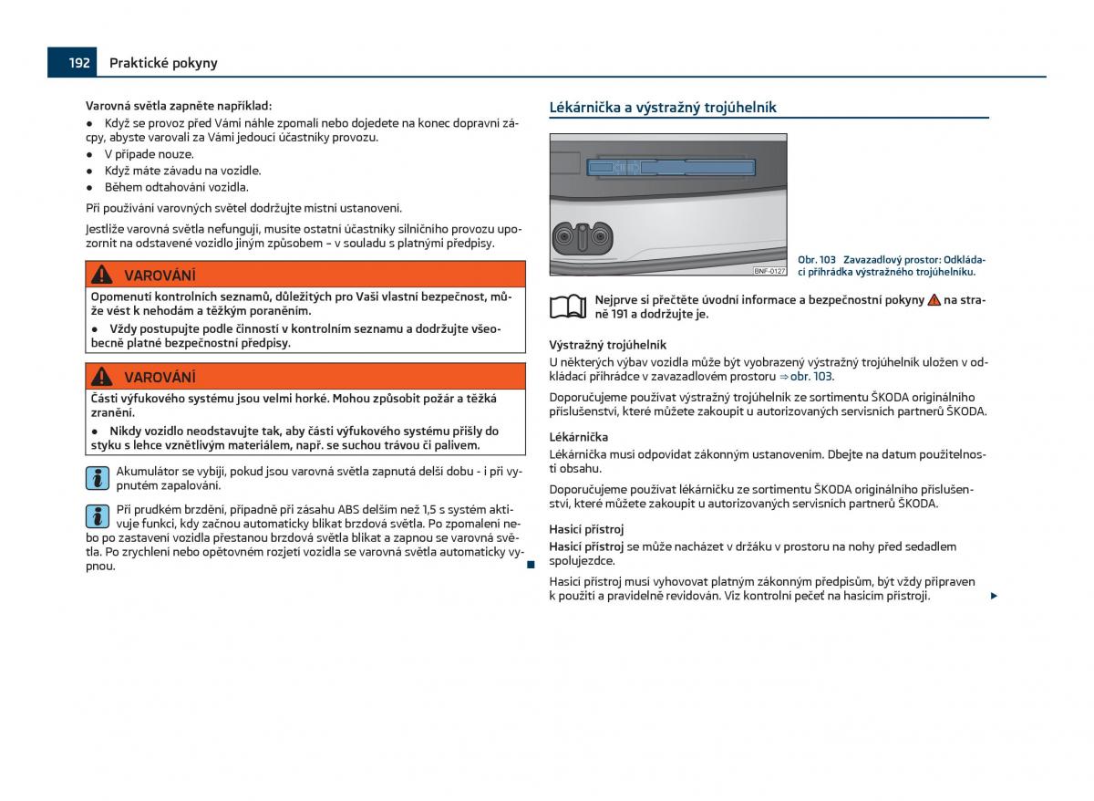 Skoda Citigo navod k obsludze / page 193