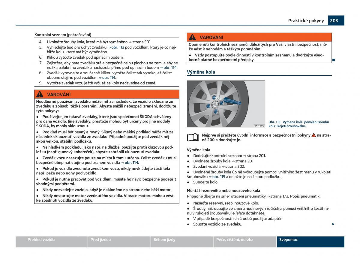 Skoda Citigo navod k obsludze / page 204