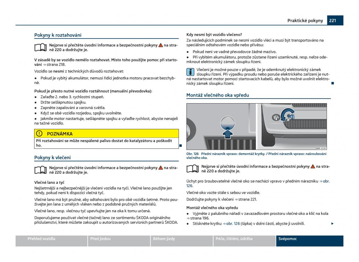 Skoda Citigo navod k obsludze / page 222