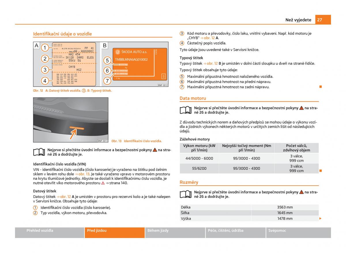 Skoda Citigo navod k obsludze / page 28