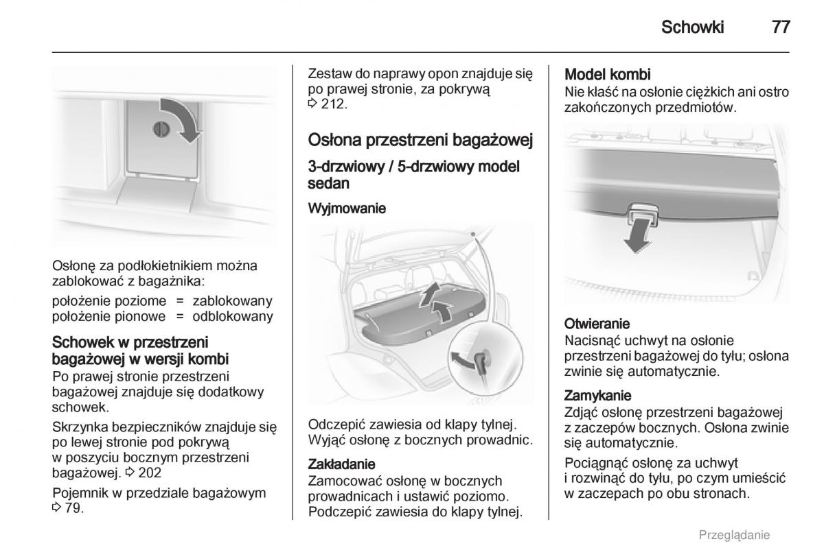 manual  Opel Astra H III 3 instrukcja / page 77