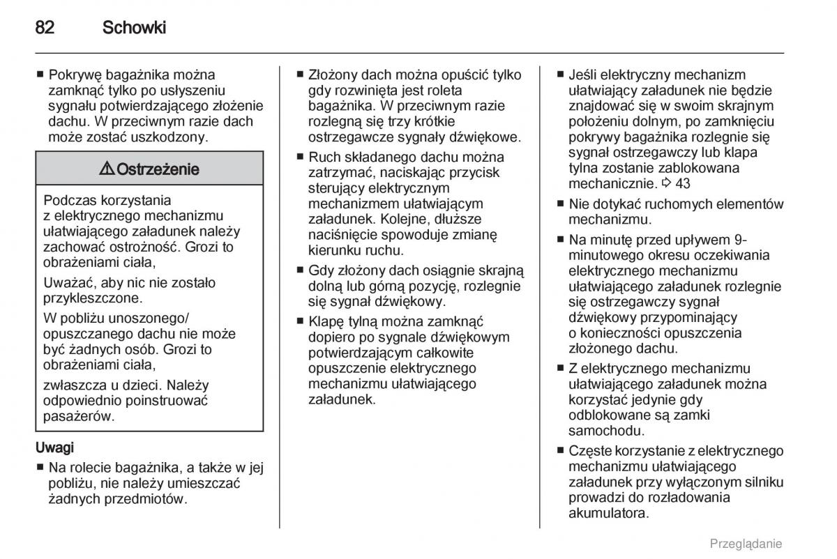 manual  Opel Astra H III 3 instrukcja / page 82