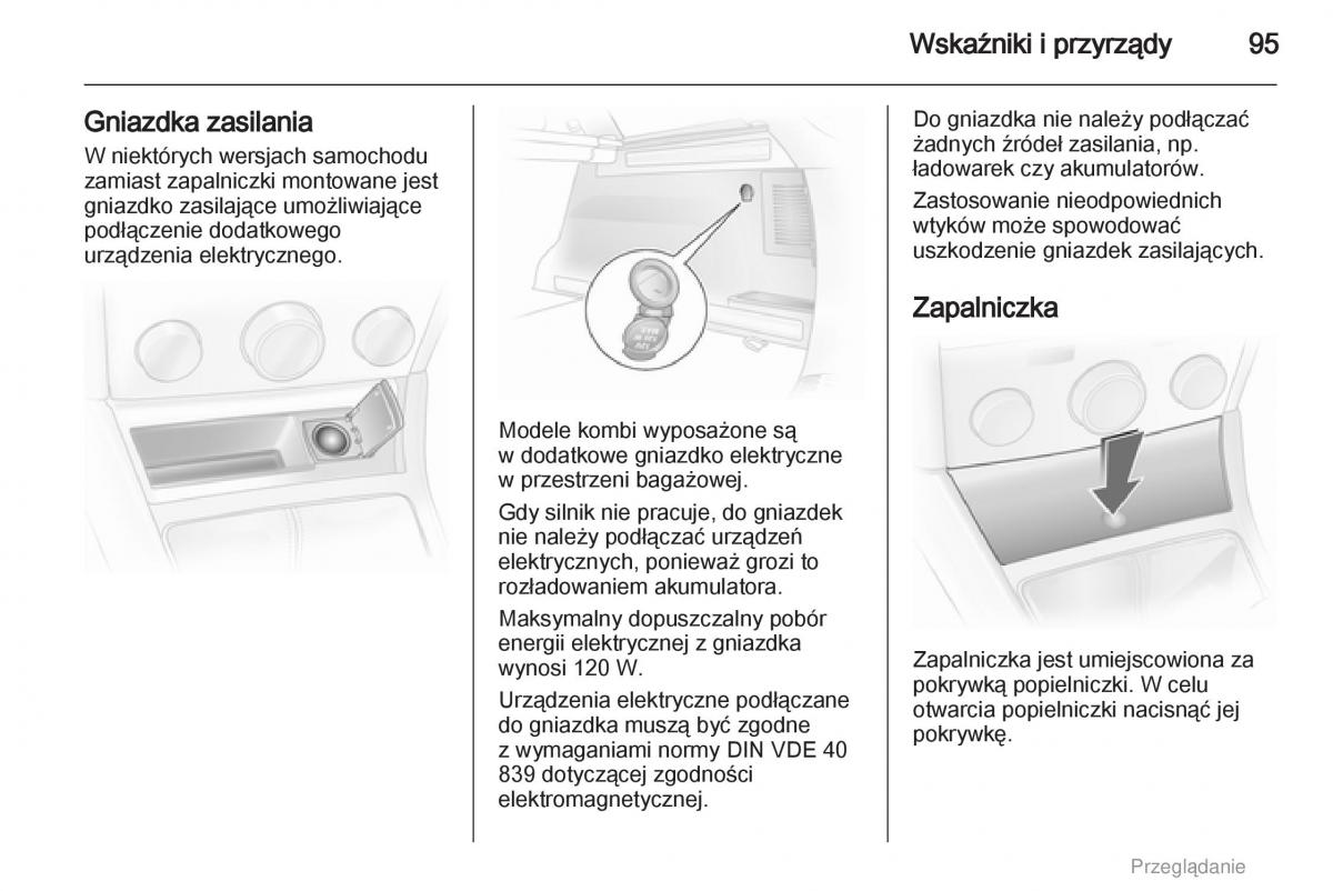 manual  Opel Astra H III 3 instrukcja / page 95