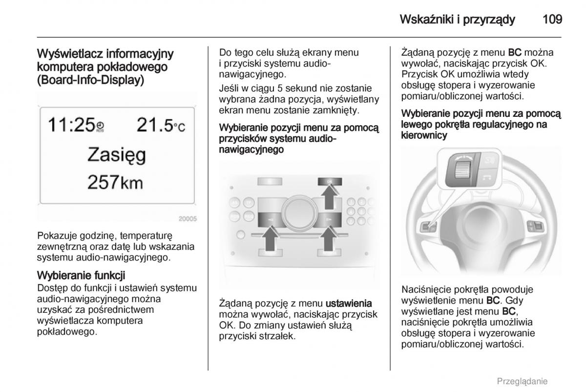 manual  Opel Astra H III 3 instrukcja / page 109