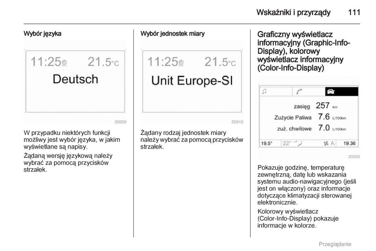 manual  Opel Astra H III 3 instrukcja / page 111