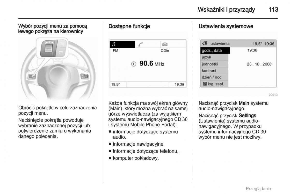 manual  Opel Astra H III 3 instrukcja / page 113