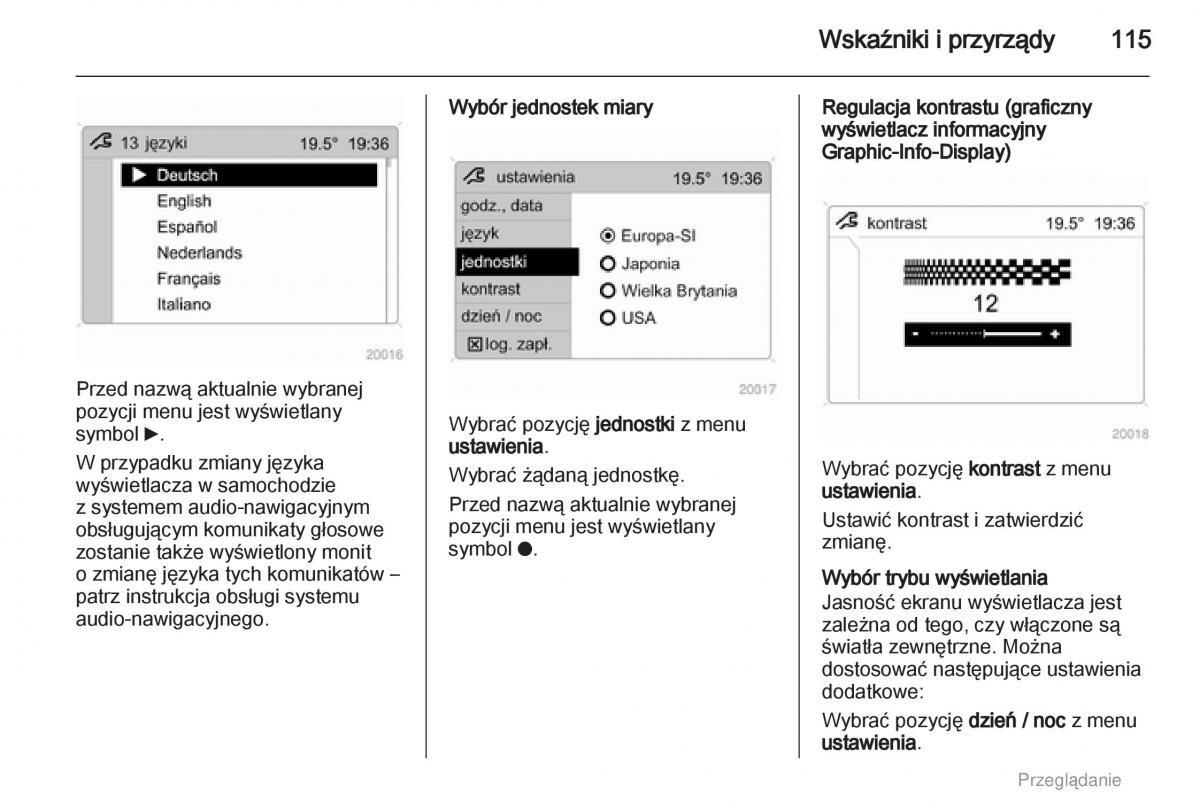 manual  Opel Astra H III 3 instrukcja / page 115