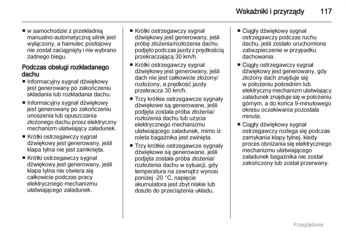 manual  Opel Astra H III 3 instrukcja / page 117