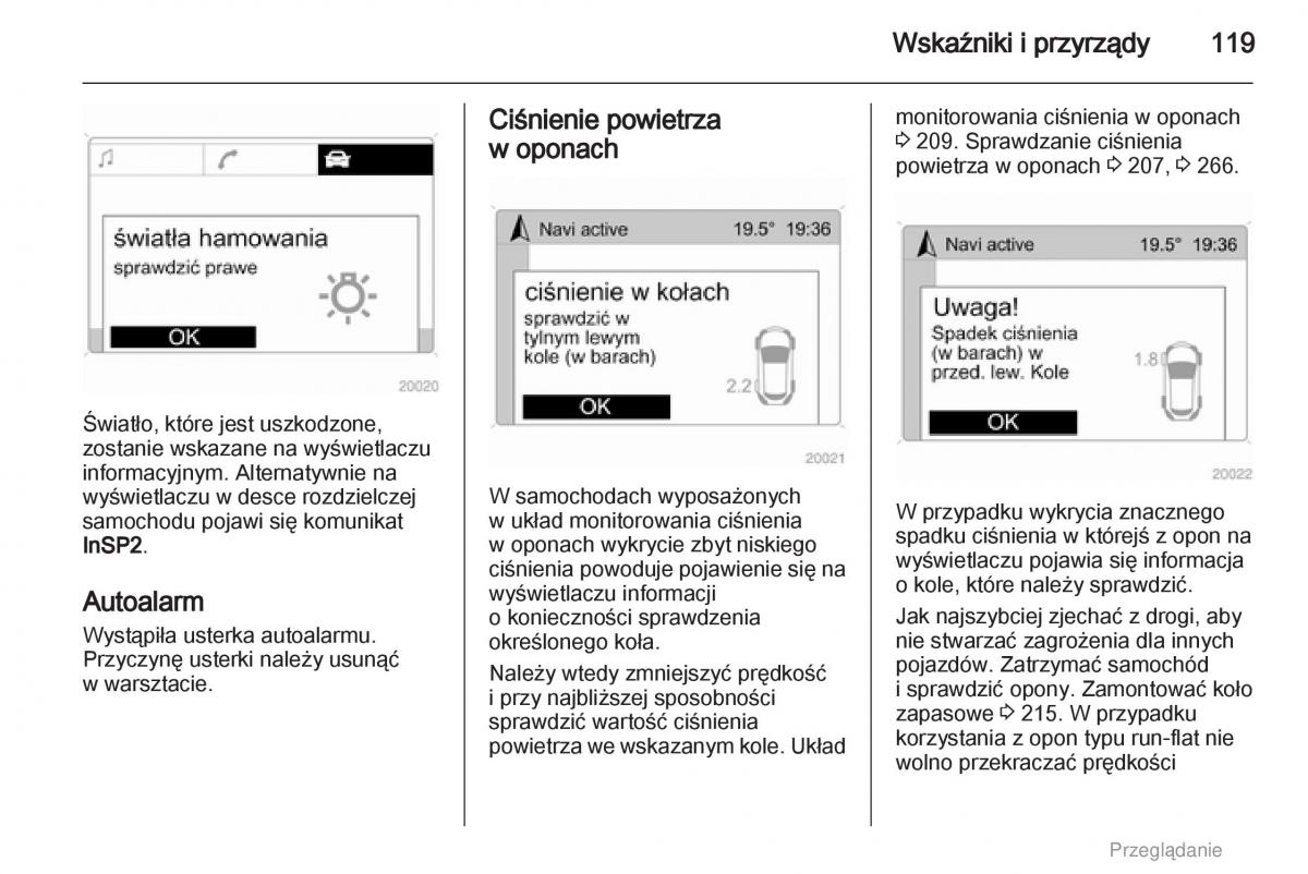 manual  Opel Astra H III 3 instrukcja / page 119