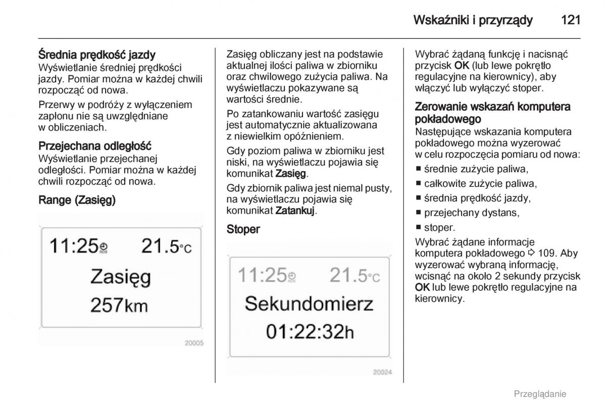 manual  Opel Astra H III 3 instrukcja / page 121