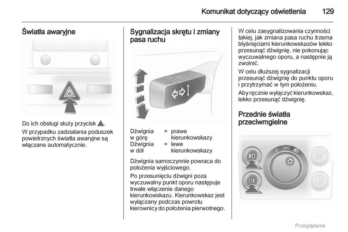 manual  Opel Astra H III 3 instrukcja / page 129