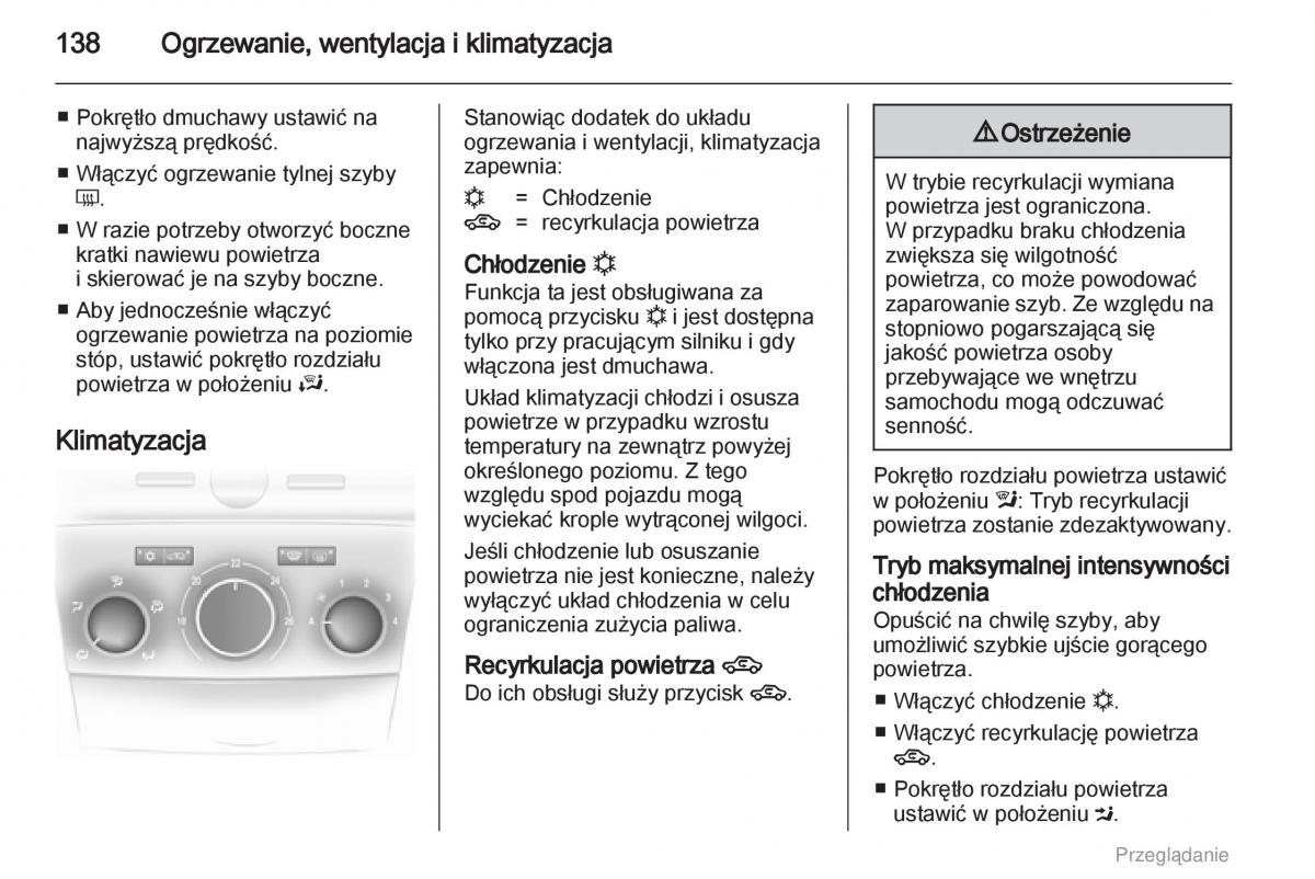 manual  Opel Astra H III 3 instrukcja / page 138