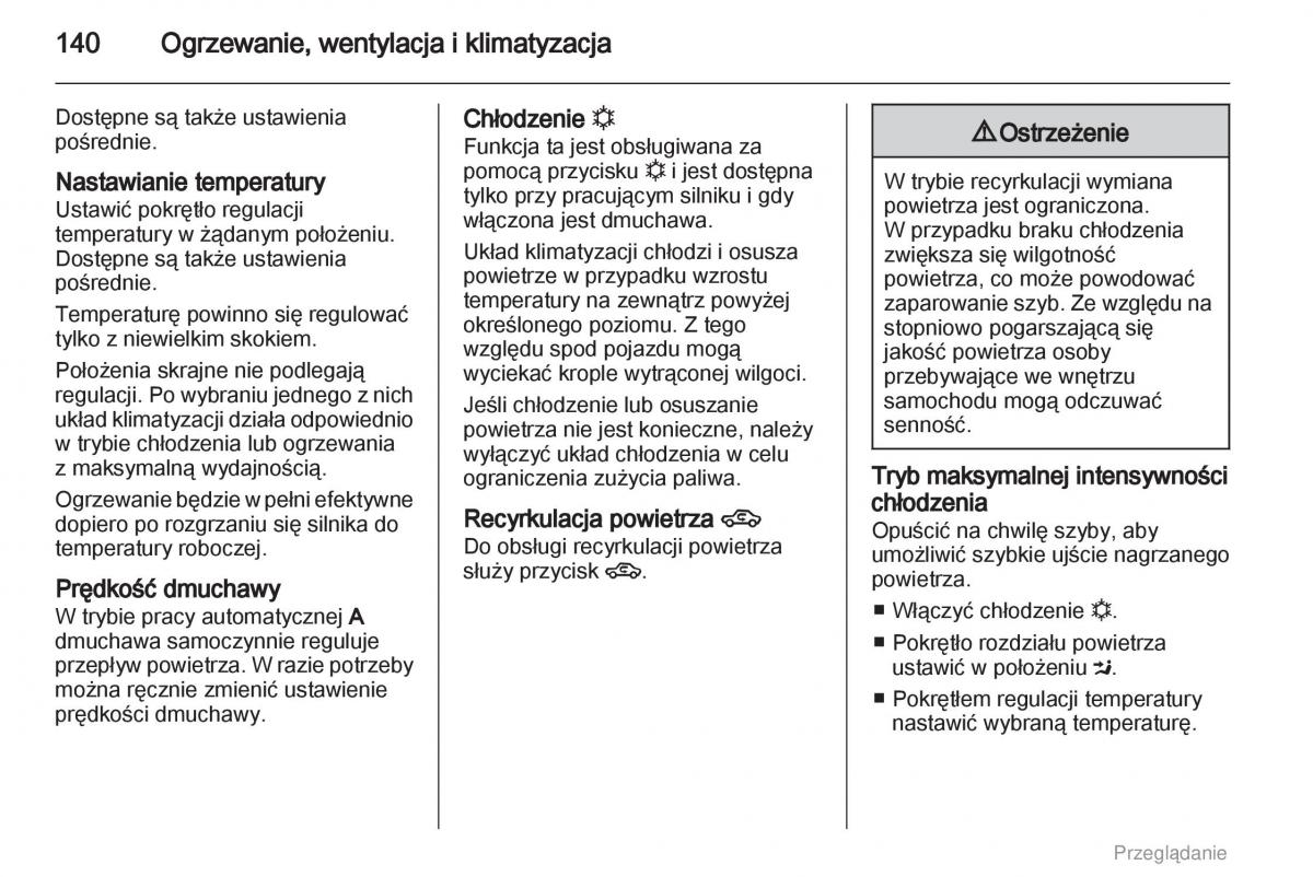 manual  Opel Astra H III 3 instrukcja / page 140