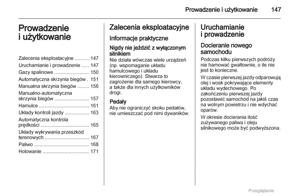 manual  Opel Astra H III 3 instrukcja / page 147