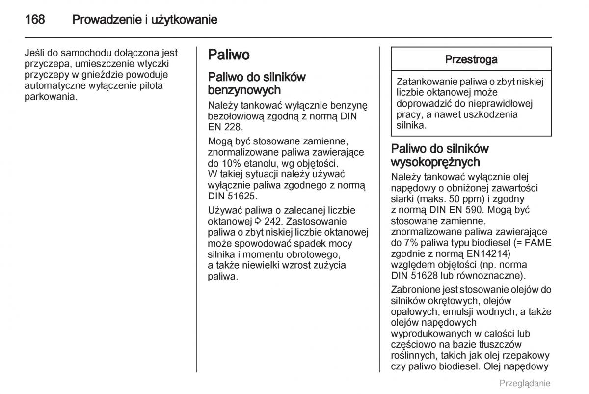 manual  Opel Astra H III 3 instrukcja / page 168