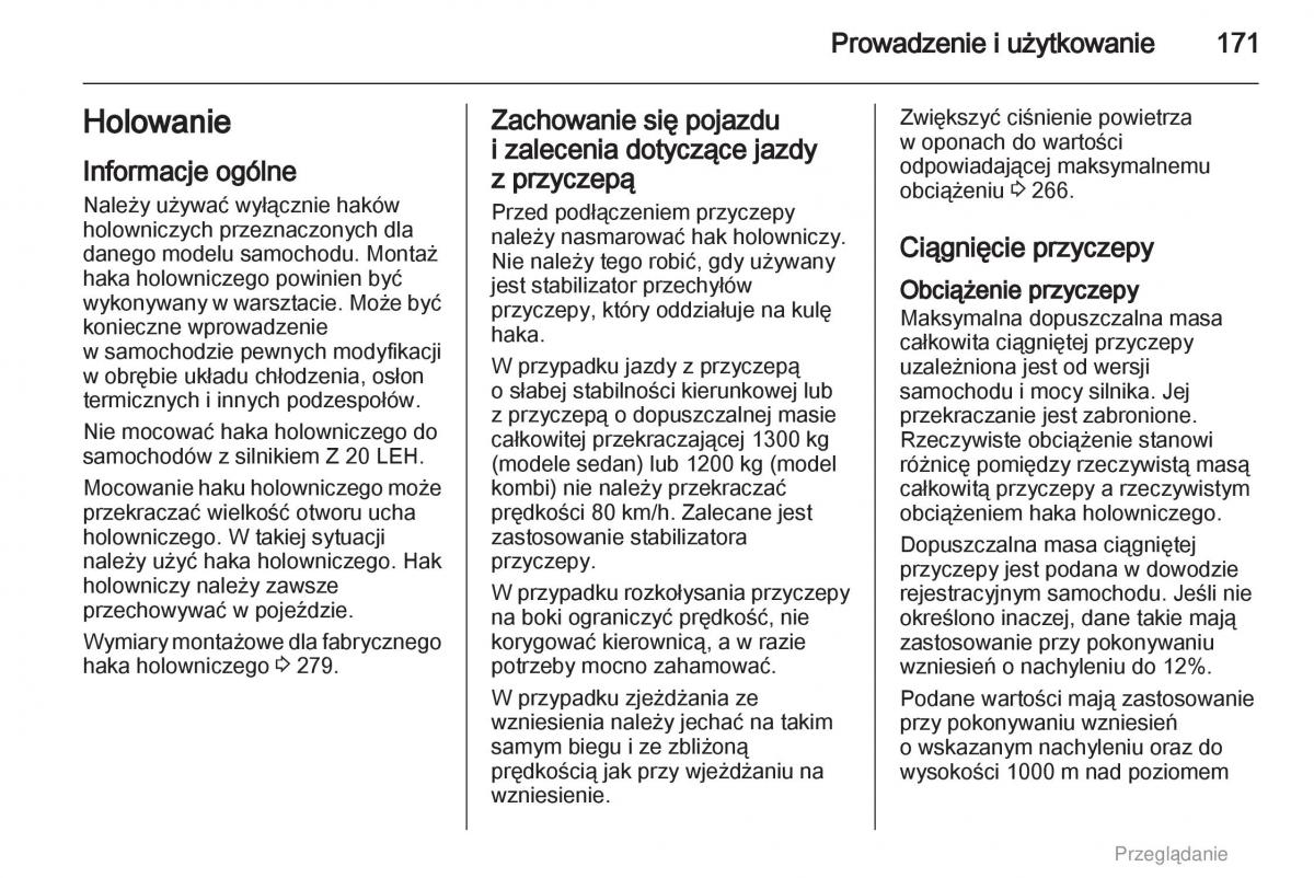 manual  Opel Astra H III 3 instrukcja / page 171