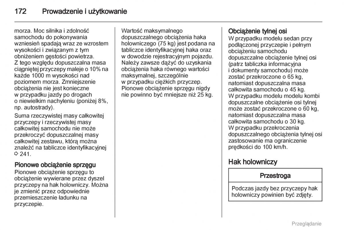 manual  Opel Astra H III 3 instrukcja / page 172