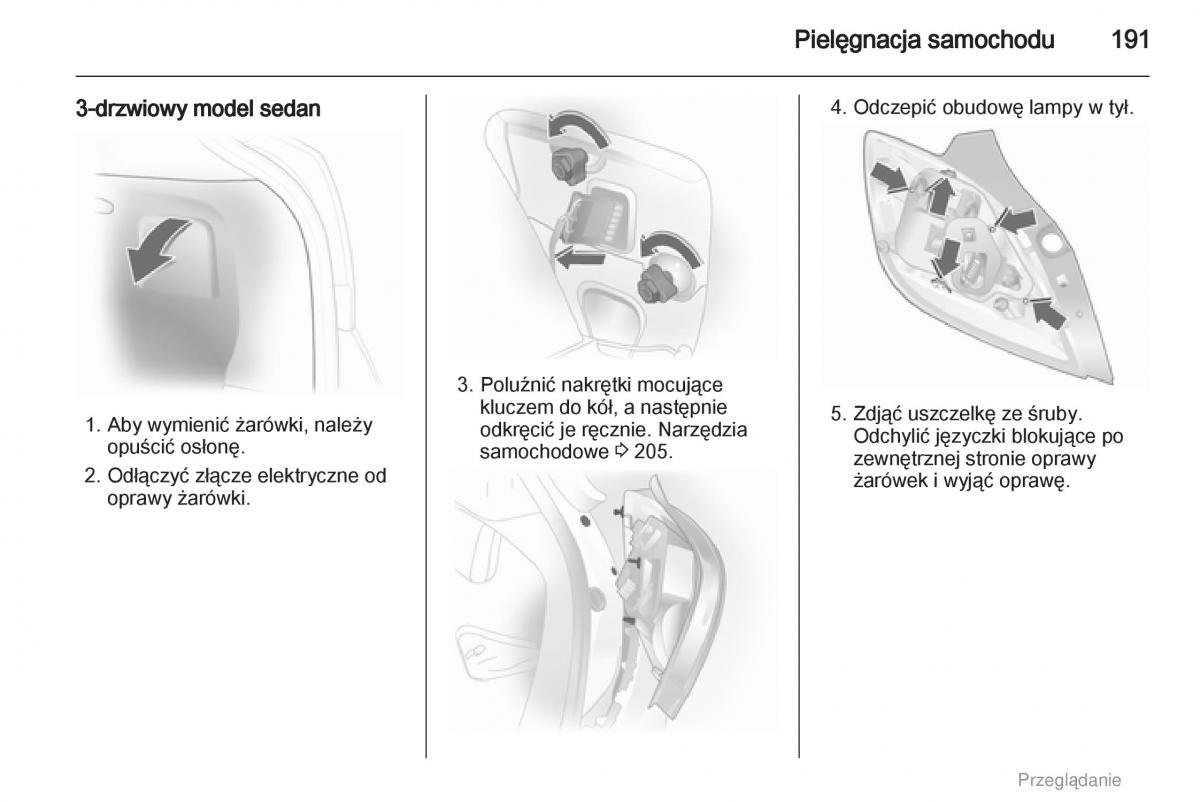 manual  Opel Astra H III 3 instrukcja / page 191