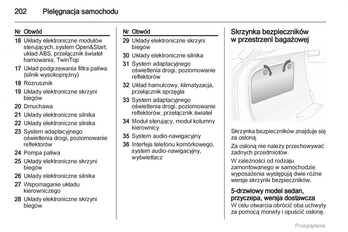 manual  Opel Astra H III 3 instrukcja / page 202