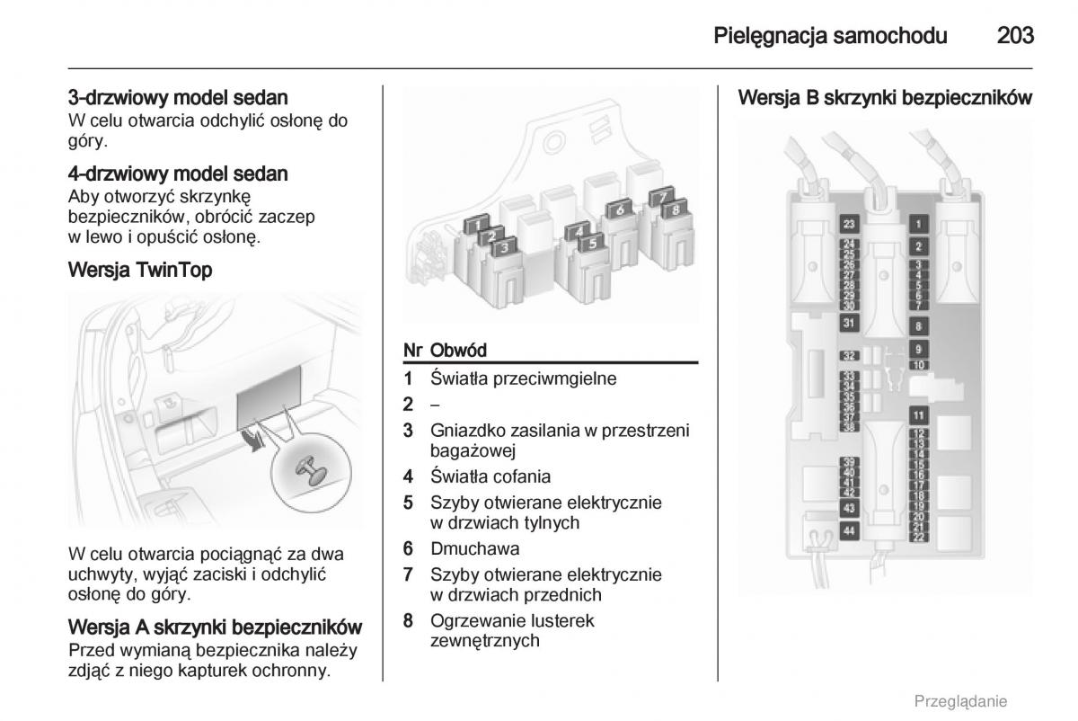 manual  Opel Astra H III 3 instrukcja / page 203