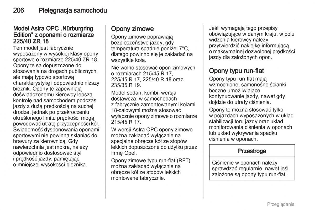 manual  Opel Astra H III 3 instrukcja / page 206