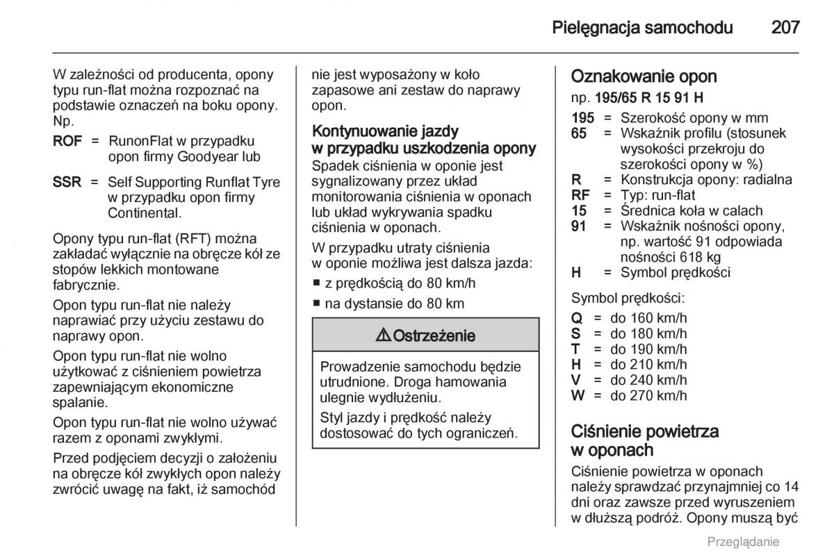 manual  Opel Astra H III 3 instrukcja / page 207