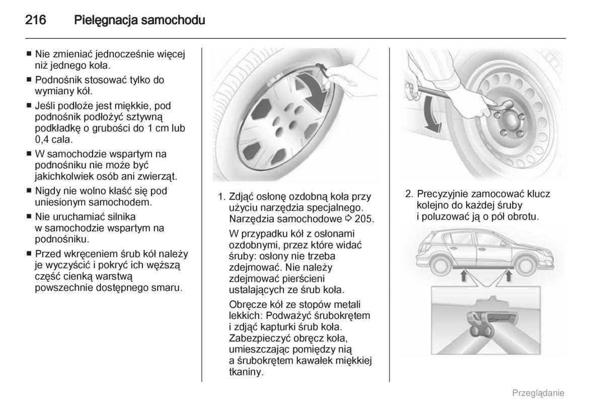 manual  Opel Astra H III 3 instrukcja / page 216