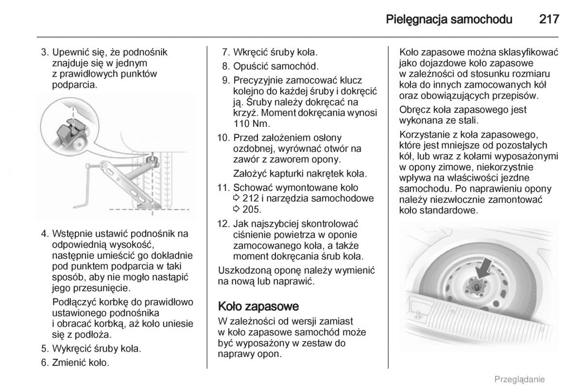 manual  Opel Astra H III 3 instrukcja / page 217