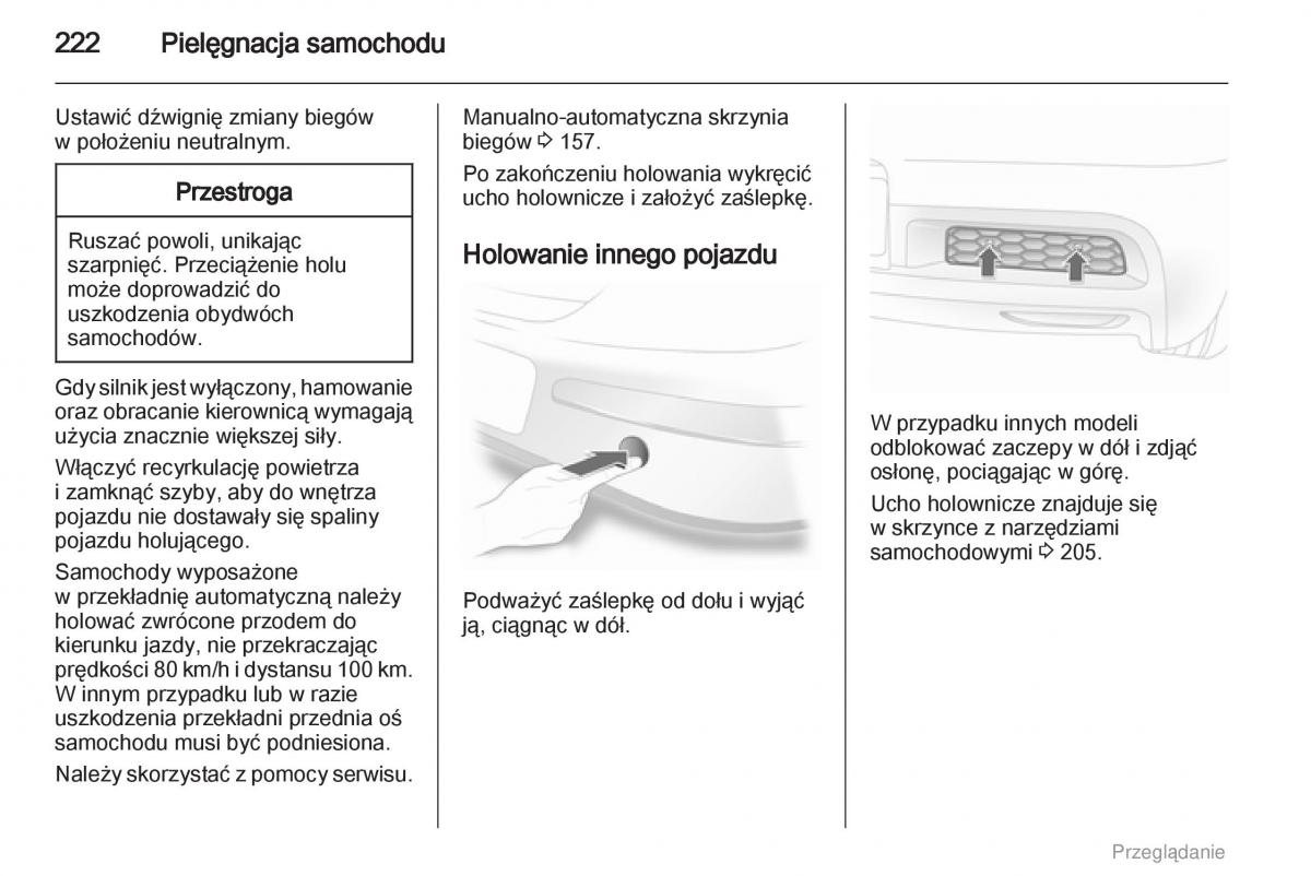 manual  Opel Astra H III 3 instrukcja / page 222