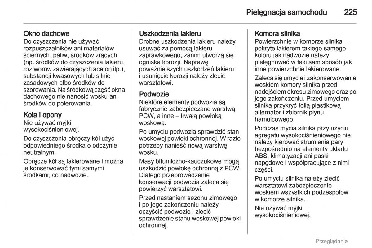 manual  Opel Astra H III 3 instrukcja / page 225